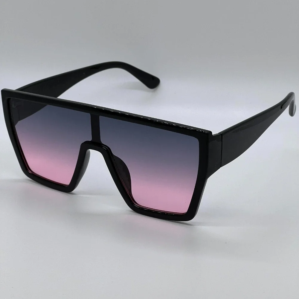 Oversized Shield Sunglasses Flat Top Gradient Lens‎ Fashion Shades Lentes Gafas